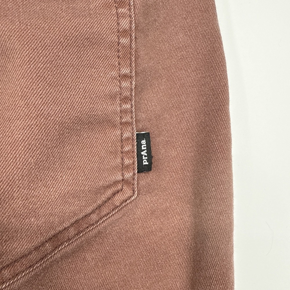 PrAna Kayla Crop Chino Pants Women's 10 Mid Rise Brown Hiking Durable Slit Hem - Picture 4 of 8